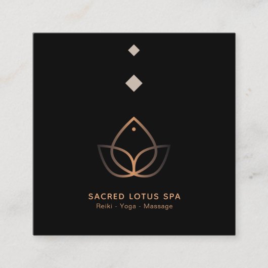 *~* Mystic Lotus Shaman Sacred Geometry Alchemy Vierkante Visitekaartje (Voorkant)