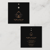 *~* Mystic Lotus Shaman Sacred Geometry Alchemy Vierkante Visitekaartje (Voorkant / Achterkant)