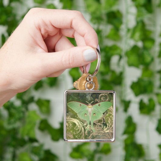 Mystic Luna Moth Sleutelhanger (Hand)