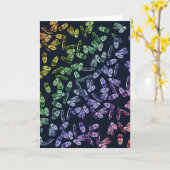 Mystic Magick Rainbow Crystals Witchy Wiccan Art Kaart (Gele Bloem)