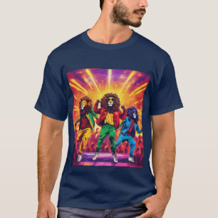 Mystic Majesty: Donkerblauw Lion's Energy T-shirt