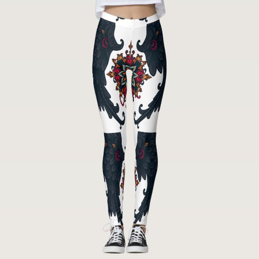 Mystic Mandala Elephant Art Leggings (Voorkant)