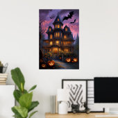 Mystic Mansion, Spooky Halloween Poster (Thuiskantoor)