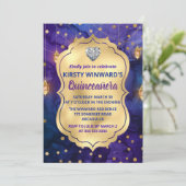 Mystic Marrakesh Night Lantern Bokeh Quinceañera Kaart (Staand voorkant)