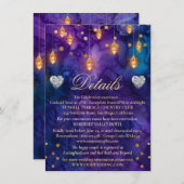 Mystic Marrakesh Night Lantern Weddenschap Details Informatiekaartje (Voorkant / Achterkant)