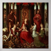 Mystic Marriage of St. Catherine en Other Saints Poster (Voorkant)