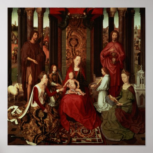 Mystic Marriage of St. Catherine en Other Saints Poster (Voorkant)