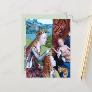 Mystic Marriage of St. Catherine of Alexandrië Briefkaart