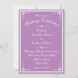 Mystic Mauve All In One RSVP Email Website Wedding Kaart