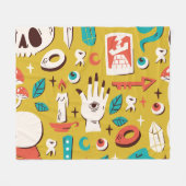 Mystic Melange: Occulte naadloze elementen Fleece Deken (Voorkant (Horizontaal))