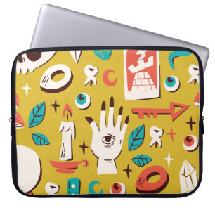 Mystic Melange: Occulte naadloze elementen Laptop Sleeve