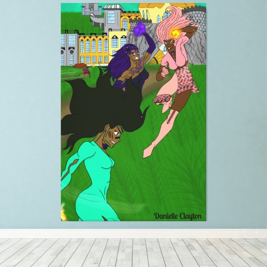 Mystic Melanin Warriors Canvas Afdruk (Insitu (Houten vloer))