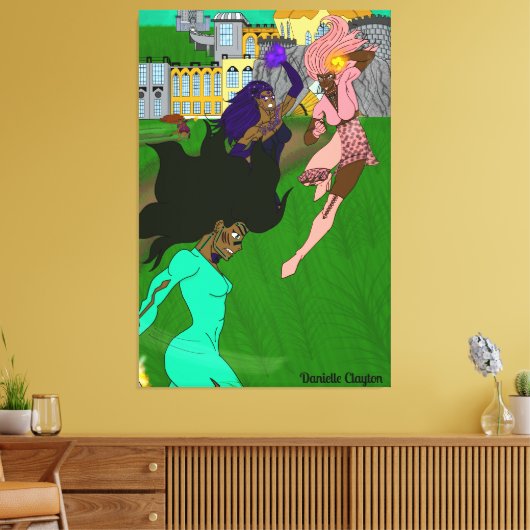 Mystic Melanin Warriors Canvas Afdruk (Insitu (Woonkamer))