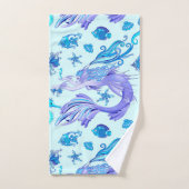 Mystic Mermaid Fairy Paarse Creature Bad Handdoek (Handdoek)