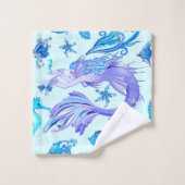 Mystic Mermaid Fairy Paarse Creature Bad Handdoek (Wasdoekje)