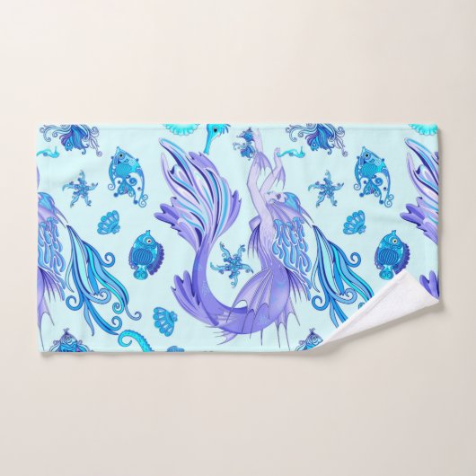 Mystic Mermaid Fairy Paarse Creature Bad Handdoek (Handdoek)