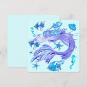 Mystic Mermaid Fairy Paarse Creature Ceramic Tegel (Voorkant / Achterkant)