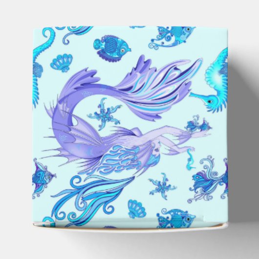 Mystic Mermaid Fairy Paarse Creature Ceramic Tegel Bedankdoosjes (Bovenkant)