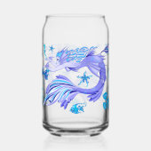 Mystic Mermaid Fairy Paarse Creature Ceramic Tegel Blikvorm Glas (Voorkant)