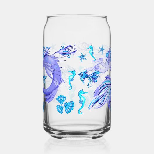 Mystic Mermaid Fairy Paarse Creature Ceramic Tegel Blikvorm Glas (Rechts)