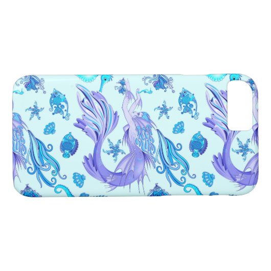 Mystic Mermaid Fairy Paarse Creature Ceramic Tegel Case-Mate iPhone Case (Achterkant (Horizontaal))
