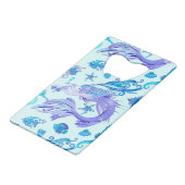 Mystic Mermaid Fairy Paarse Creature Ceramic Tegel Creditkaart Flessenopener (Voorkant Gekanteld)