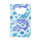 Mystic Mermaid Fairy Paarse Creature Ceramic Tegel Creditkaart Flessenopener (Achterkant)