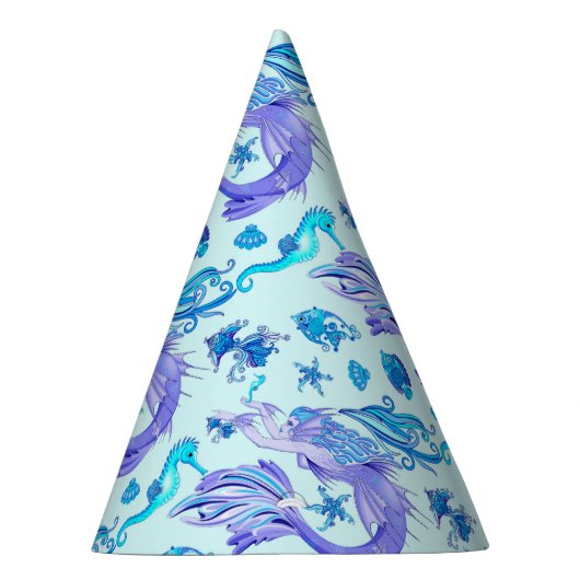 Mystic Mermaid Fairy Paarse Creature Ceramic Tegel Feesthoedjes (Rechts)