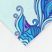 Mystic Mermaid Fairy Paarse Creature Ceramic Tegel Fleece Deken (Hoek)