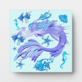 Mystic Mermaid Fairy Paarse Creature Ceramic Tegel Fotoplaat (Voorkant)