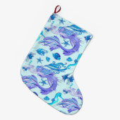 Mystic Mermaid Fairy Paarse Creature Ceramic Tegel Grote Kerstsok (Voorkant (Hangend))