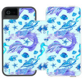 Mystic Mermaid Fairy Paarse Creature Ceramic Tegel Incipio iPhone Portemonnee Hoesje (Agenda Open)