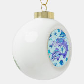 Mystic Mermaid Fairy Paarse Creature Ceramic Tegel Keramische Bal Ornament (Links)