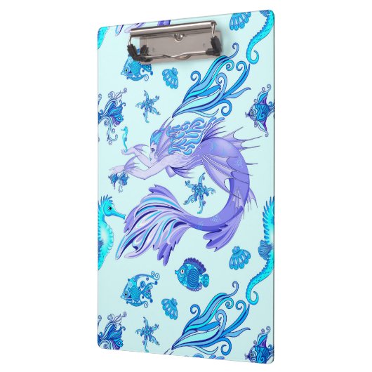 Mystic Mermaid Fairy Paarse Creature Ceramic Tegel Klembord (Links)