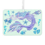 Mystic Mermaid Fairy Paarse Creature Ceramic Tegel Luchtverfrisser (Achterkant)