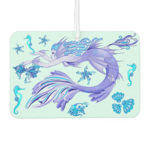 Mystic Mermaid Fairy Paarse Creature Ceramic Tegel Luchtverfrisser