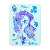 Mystic Mermaid Fairy Paarse Creature Ceramic Tegel Magneet (Verticaal)