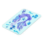 Mystic Mermaid Fairy Paarse Creature Ceramic Tegel Magneet (Linkerzijde)