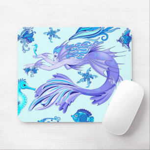 Mystic Mermaid Fairy Paarse Creature Ceramic Tegel Muismat