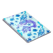 Mystic Mermaid Fairy Paarse Creature Ceramic Tegel Notitieboek (Rechterzijde)