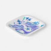 Mystic Mermaid Fairy Paarse Creature Ceramic Tegel Papieren Bordje (Gebogen)