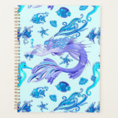 Mystic Mermaid Fairy Paarse Creature Ceramic Tegel Planner (Voorkant)