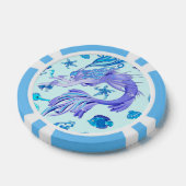 Mystic Mermaid Fairy Paarse Creature Ceramic Tegel Poker Chips (Enkel)
