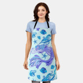 Mystic Mermaid Fairy Paarse Creature Ceramic Tegel Schort (Gedragen)