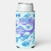 Mystic Mermaid Fairy Paarse Creature Ceramic Tegel Seltzer Blikjeskoeler (Seltzer Achterkant)