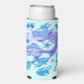 Mystic Mermaid Fairy Paarse Creature Ceramic Tegel Seltzer Blikjeskoeler (Seltzer Voorkant)