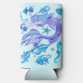 Mystic Mermaid Fairy Paarse Creature Ceramic Tegel Seltzer Blikjeskoeler (Achterkant)