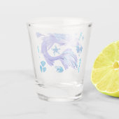 Mystic Mermaid Fairy Paarse Creature Ceramic Tegel Shot Glas (Achterkant)