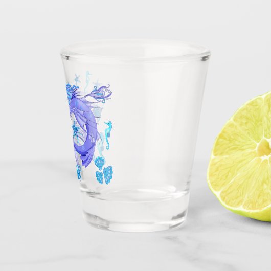 Mystic Mermaid Fairy Paarse Creature Ceramic Tegel Shot Glas (Rechts)