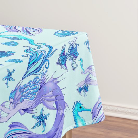 Mystic Mermaid Fairy Paarse Creature Ceramic Tegel Tafelkleed (Voorbeeld)